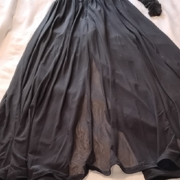 Fashion Nova Woman's Black One Sleeve Belted Mesh Jumpsuit, Size M - Picture 8 of 13